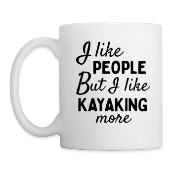J’aime les gens MAIS j’aime plus le kayak - Mug blanc - blanc - Gauche