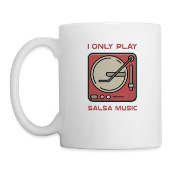 I Only Play Salsa Music - Mug blanc - blanc - Gauche