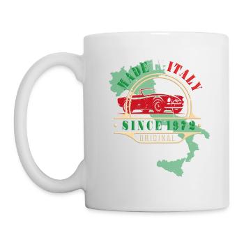 Made in Italy Spider 124 Cabrio 1972 Oldtimer - Mug - white - Left