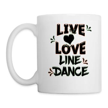 Live Love Line Dance - Mug blanc - blanc - Gauche