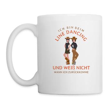 Ich bin beim Line Dancing - Tasse - Weiß - Links