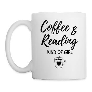 Coffee & reading kind of girl. - Mug - white - Left