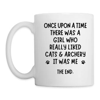 A girl who really liked cats & archery. - Mug - white - Left