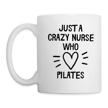Juste une infirmière folle qui aime le pilates - Mug blanc - blanc - Gauche