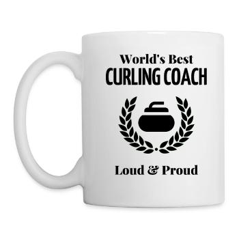 Meilleur entraîneur de curling au monde. - Mug blanc - blanc - Gauche