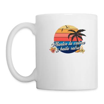 Baila Salsa Cubana Pour les danseurs de salsa - Mug blanc - blanc - Gauche