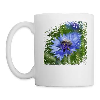 Bee with pockets full of pollen - Mug - white - Left