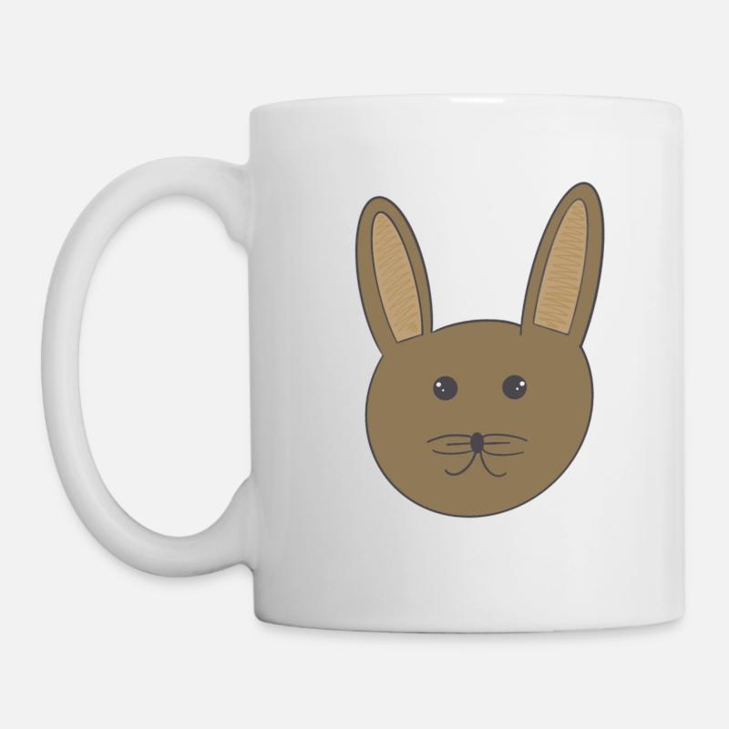 Brauner Hase - Tasse - Weiß