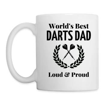 Der beste Dart-Papa der Welt - Tasse - Weiß - Links