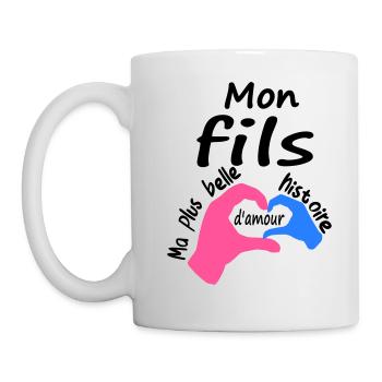 Mon fils ma plus belle histoire d amour - Mug blanc - blanc - Gauche