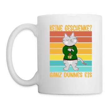 Keine Geschenke? Ganz dünnes Eis - Tasse - Weiß - Links