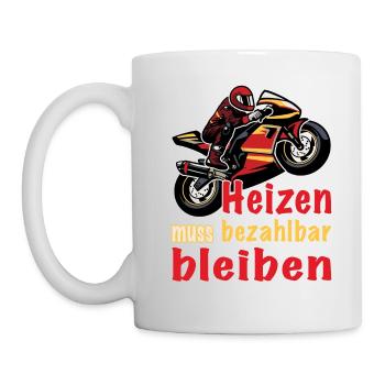 Motorrad Biker lustiger Spruch Motorsport Race - Tasse - Weiß - Links