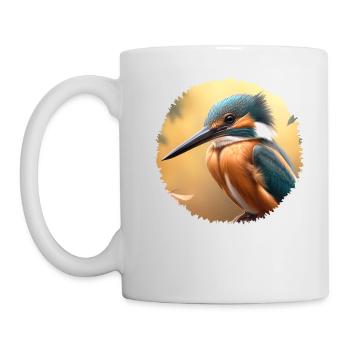 Les martins-pêcheurs colorés vivent sur des rivières claires - Mug blanc - blanc - Gauche