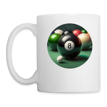 Billiards is an exciting precision game - Mug - white - Left