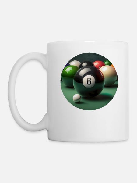 Billard ist ein spannendes Präzisionsspiel - Tasse - Weiß