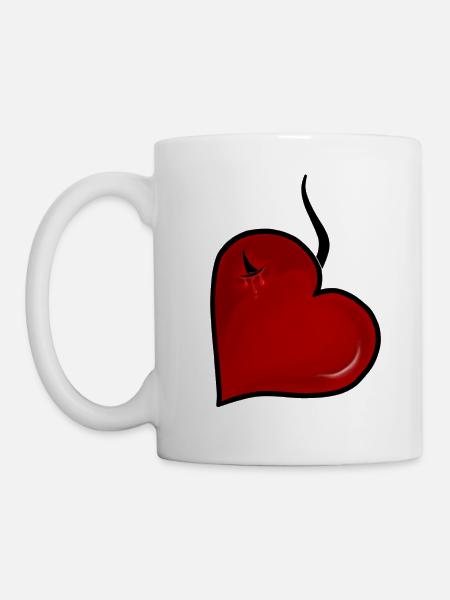 Cœur blessé - Mug blanc - blanc