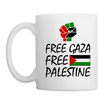 Free gaza Free palestine - Tasse - Weiß - Links