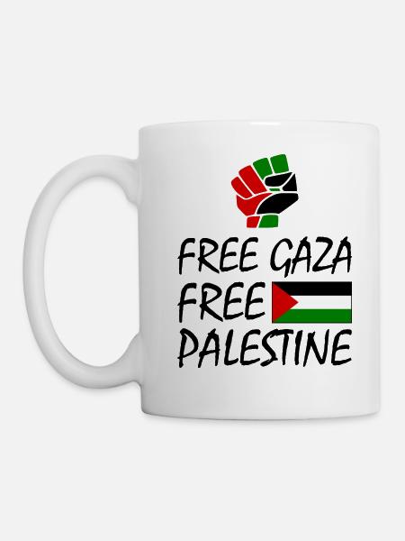 Free gaza Free palestine - Tasse - Weiß