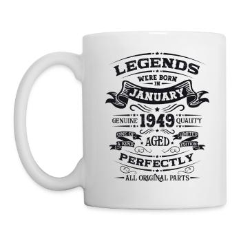 75th birthday Legendary since January Born in 1949 - Mug - white - Left
