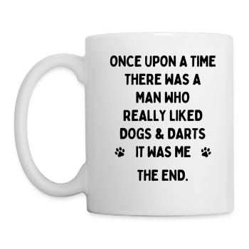 A man who really liked Darts and Dogs. - Mug - white - Left