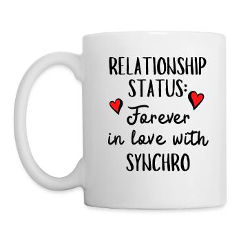 Beziehungsstatus: Für immer verliebt in Synchro. - Tasse - Weiß - Links