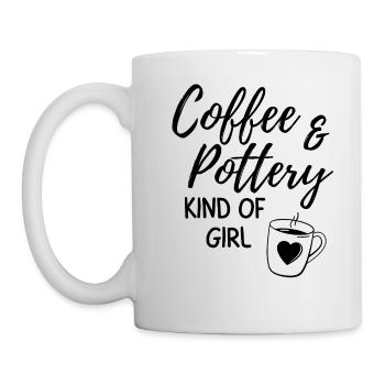 Coffee & pottery kind of girl. - Mug - white - Left