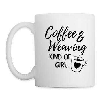 Coffee & weaving kind of girl. - Mug - white - Left