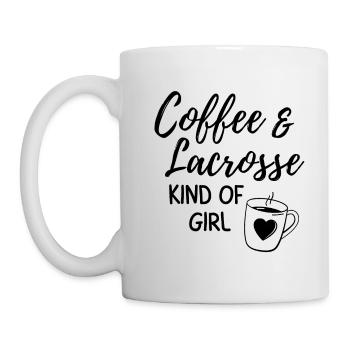 Coffee & lacrosse kind of girl. - Mug - white - Left