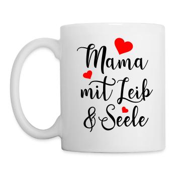 Vollblutmama Beste Mama Geschenk Liebe Mutterliebe - Tasse - Weiß - Links