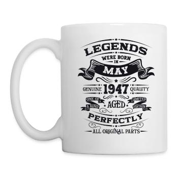 Legende Mai 1947 Jahrgang 1947 Geburtstag 1947 - Tasse - Weiß - Links