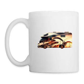Travelling by motorhome - Mug - white - Left