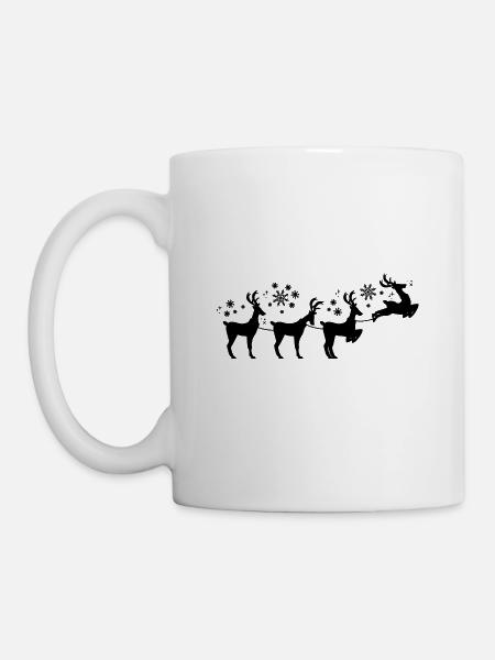 Rudolph Rentier Elch Weihnachten Christmas Xmas - Tasse - Weiß