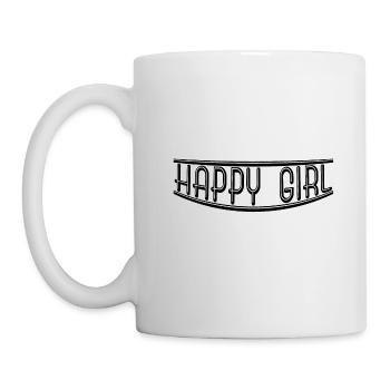 Happy girl - Tasse - Weiß - Links