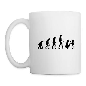 Evolution Erzieherin - Mama - Kindergarten - Tasse - Weiß - Links