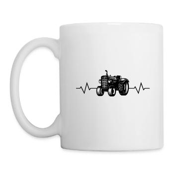 Herzschlag Traktor Farmer Farmer - Tasse - Weiß - Links