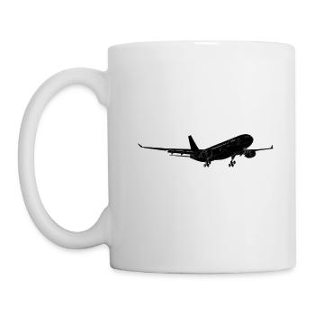 Tausende Flugzeuge landen oder starten täglich - Tasse - Weiß - Links