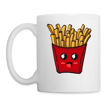 Frites frites - frites douces - Mug blanc - blanc - Gauche