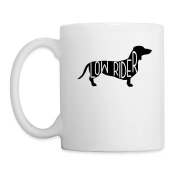 Dackelhund Low Rider - Tasse - Weiß - Links
