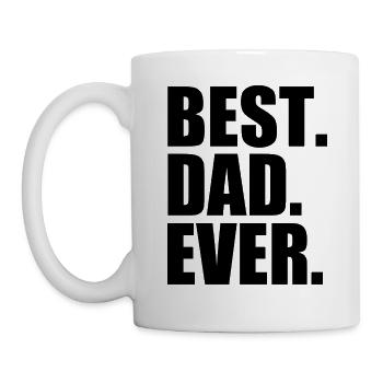 Best dad ever - Tasse - Weiß - Links