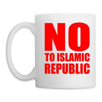 no to islamic republic - Tasse - Weiß - Links
