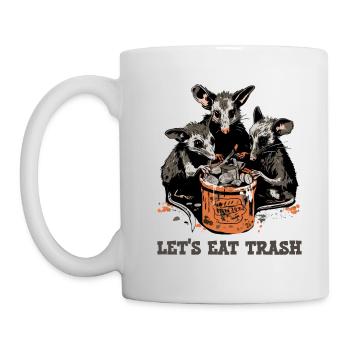 Possum Lets Eat Trash - Mug - white - Left
