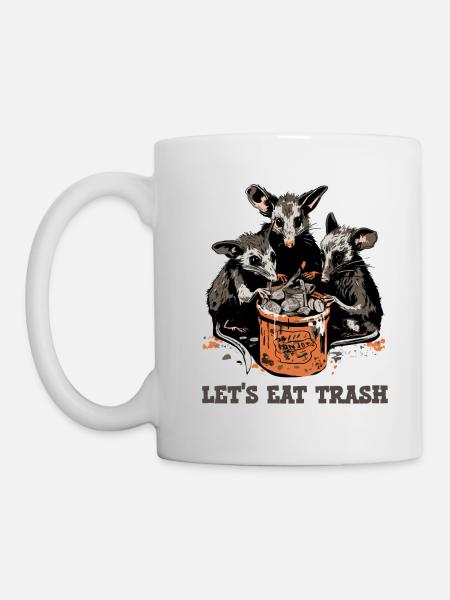 Possum Lets Eat Trash - Mug - white
