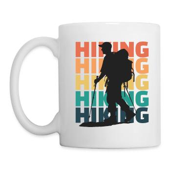 Randonnée Homme Randonneur Rétro Vintage - Mug blanc - blanc - Gauche