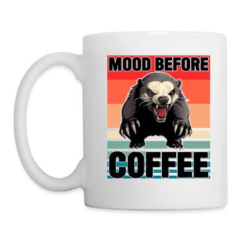 Humeur de blaireau de miel avant le café - Mug blanc - blanc - Gauche