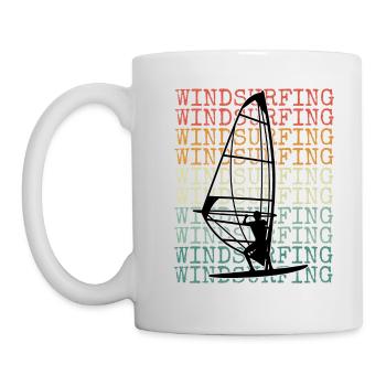 Windsurfen Retro Vintage - Tasse - Weiß - Links