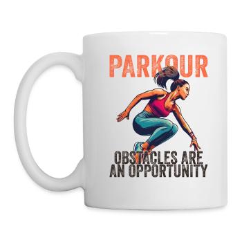 Parkour Obstacles Are An Opportunity - Mug - white - Left
