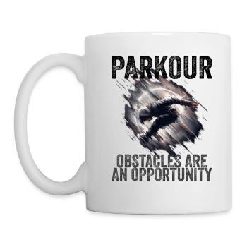 Les obstacles du parkour sont une opportunité - Mug blanc - blanc - Gauche