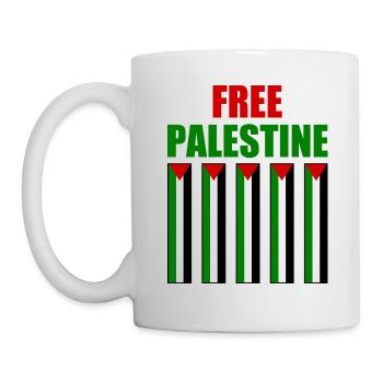 Free palestine - Tasse - Weiß - Links
