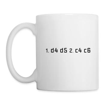 JEU DE LA REINE DE LA DÉFENSE SLAVE ÉCHECS SLAVES - Mug blanc - blanc - Gauche