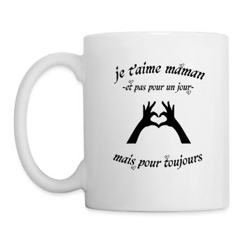Je t'aime maman - Mug blanc - blanc - Gauche